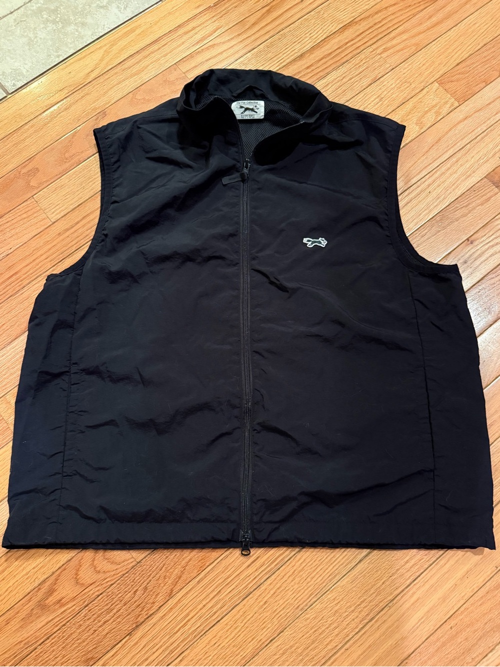 Towncraft Fox Patch Logo Black Men's Zip-Front Sleeveless Vest